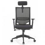 Ergonomic Big And Tall Fabric High Back Black Office Chair Rated For ...